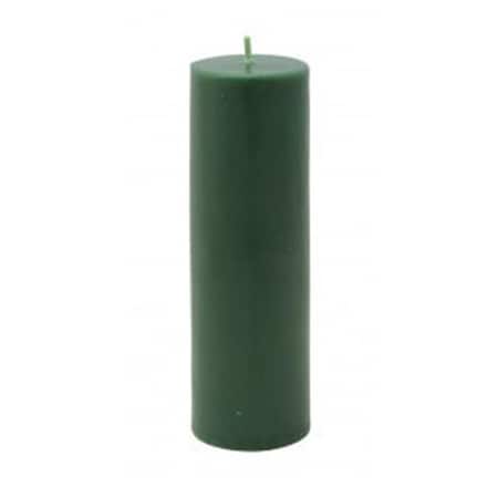 Zest Candle CPZ-119-24 2 x 6 in. Hunter Green Pillar Candle, 24PK CPZ-119_24